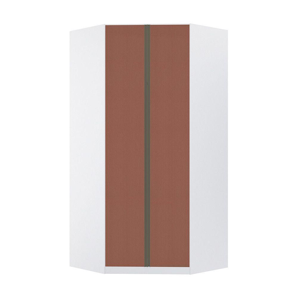 Guarda Roupa Canto 2 Portas 111,9cm Branco Com Gaia - 1