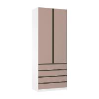 Guarda Roupa 2 Portas 4 Gavetas 90cm Branco Ff Com Connect - 1