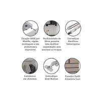 Guarda Roupa 2 Portas 4 Gavetas 90cm Branco Ff Com Connect - 3