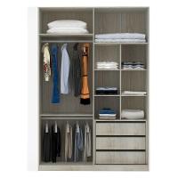 Guarda-roupa 2 Portas De Correr 160Cm Crema Com Cinza Puro - 3