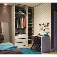 Guarda Roupa 3 Peças Com Escrivaninha, Sapateira, Crema - 1