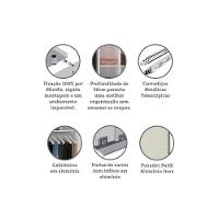 Guarda Roupa 2 Portas De Correr 159cm Branco Ff Com Kashmir - 3