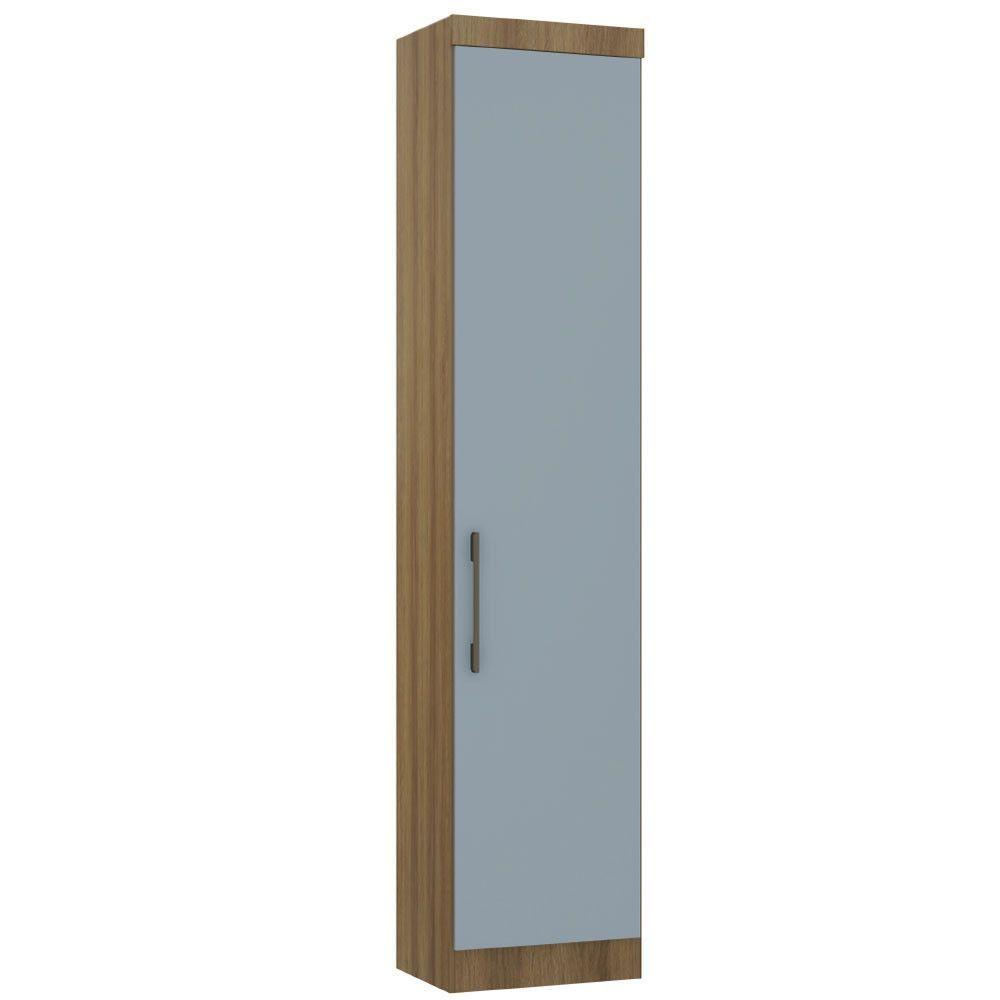 Guarda Roupa Sapateira Modulada 50cm 1 Porta Paris Luciane Móveis Avelã Pf Com Grey Sky Pf - 1