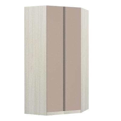 Guarda Roupa Solteiro Canto Diagonal Prime Plus 2 Portas Legno Crema