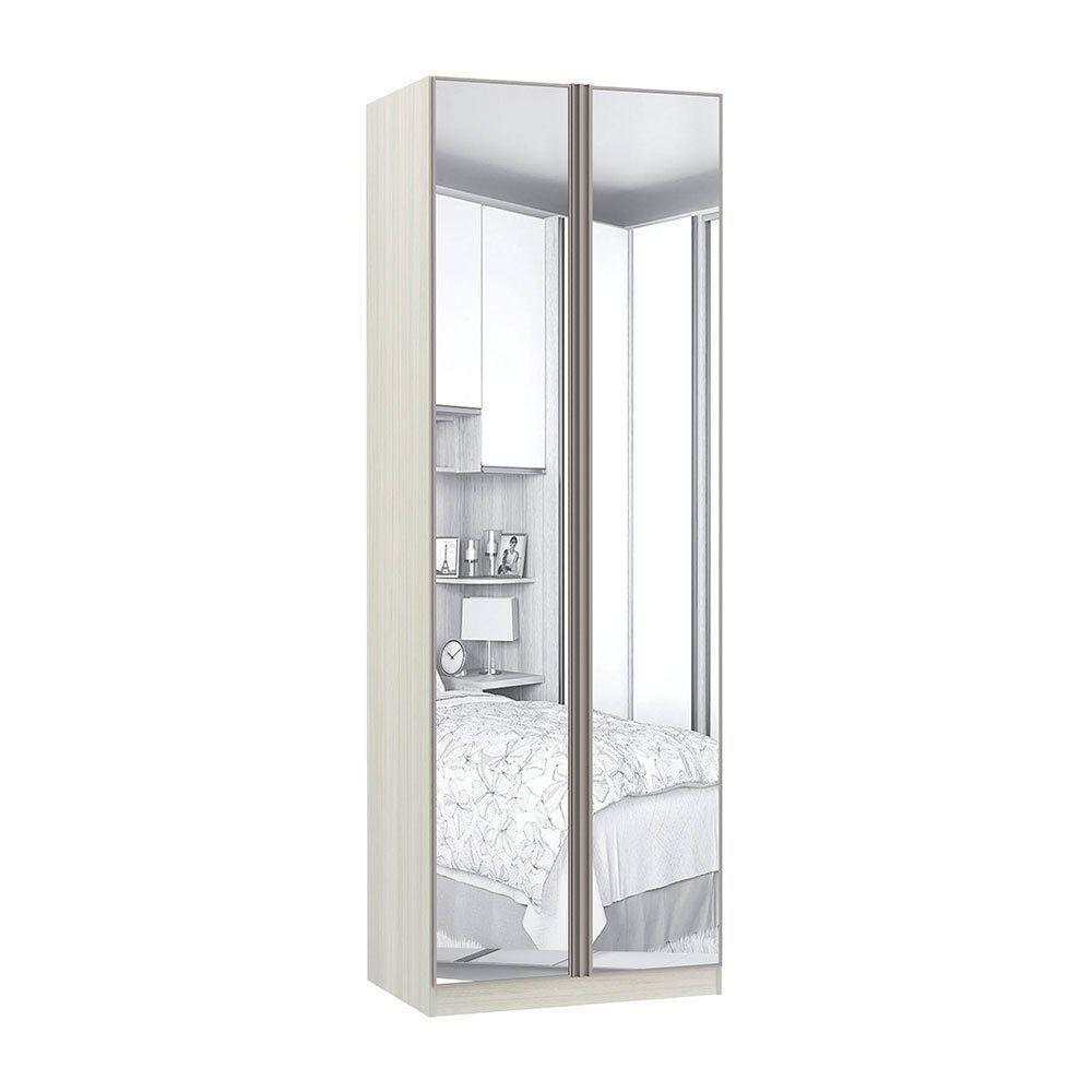 Guarda-roupa 2 Portas Com Espelho 80cm Legno Crema - 1