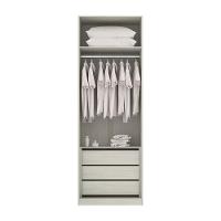 Guarda-roupa 2 Portas Com Espelho 80cm Legno Crema - 3