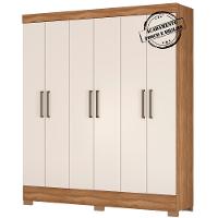 Guarda Roupa Casal 6 Portas 62320 Amendola Off White - 6