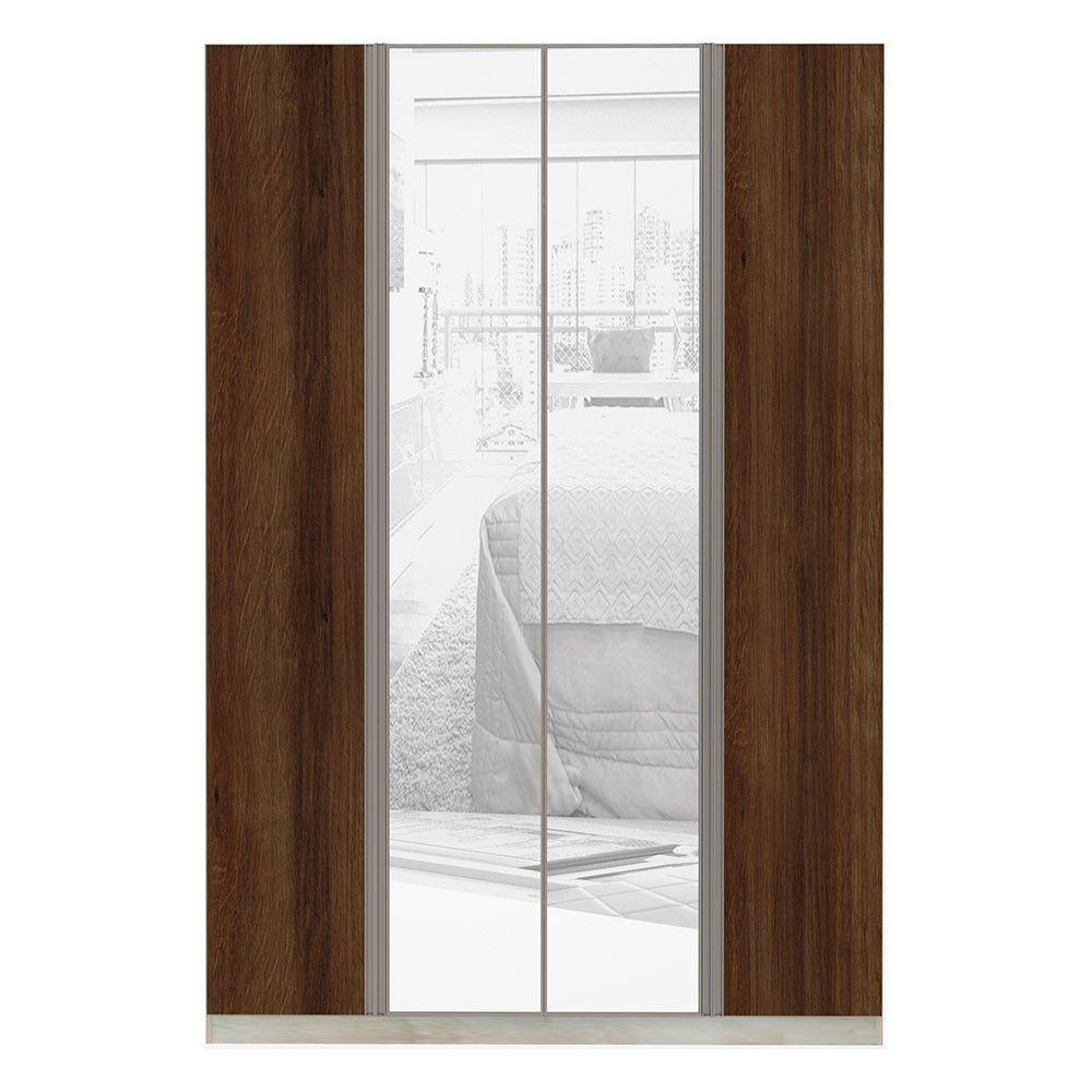 Guarda-roupa 4 Portas 160Cm Crema Com Nogueira Dourado - 1