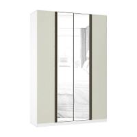 Guarda Roupa 4 Portas 159,2 Cm Branco Com Kashmir - 1