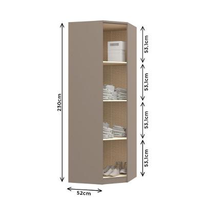 Guarda-roupa De Canto Casal 1p Castro Elegance Niquel/blanc