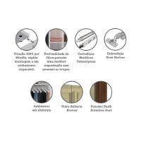 Guarda Roupa 4 Portas 159,2 Cm Branco Com Nogueira Dourado - 3