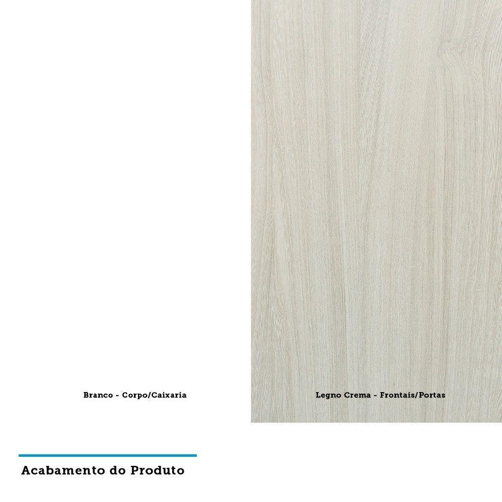 Guarda Roupa 4 Portas 159,2 Cm Branco Com Legno Crema - 2