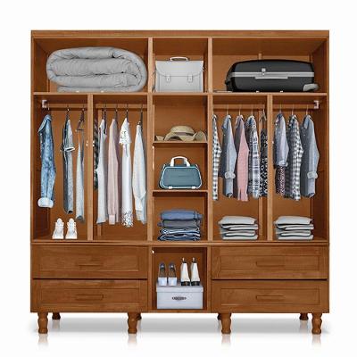 Guarda Roupa Casal Chicago 11 Portas de Bater 4 Gavetas Imbuia com Espelho