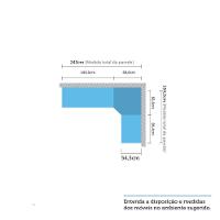 Guarda Roupa Canto 3 Gavetas, 5 Cabideiros Branco Branco - 7