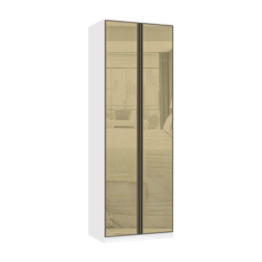 Guarda Roupa Modulado 2 Portas 80cm Bronze Branco Ff Bronze - 1