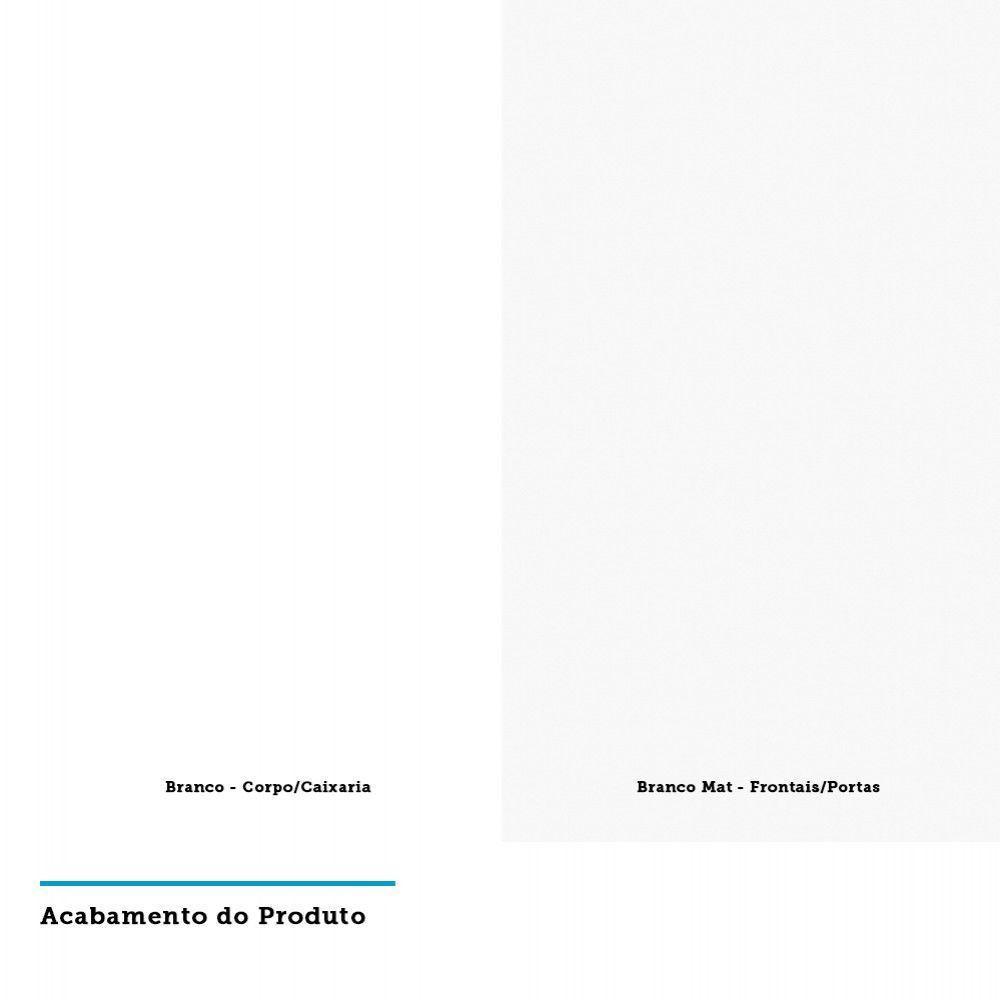 Guarda Roupa 4 Portas 159,2 Cm Branco Ff Com Branco Mat - 2