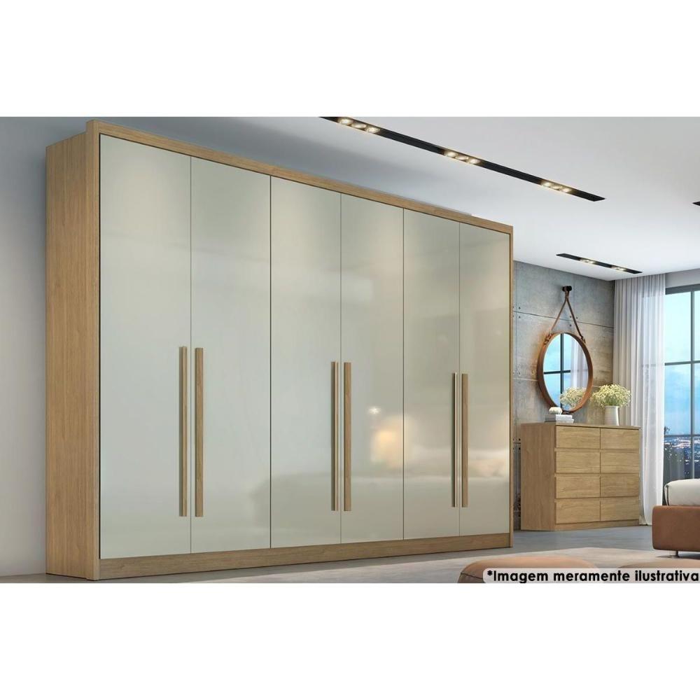 Guarda Roupa 6 Portas  e 6 Gavetas Robust Plus Freijó/FendiOff - Novo Horizonte - 1