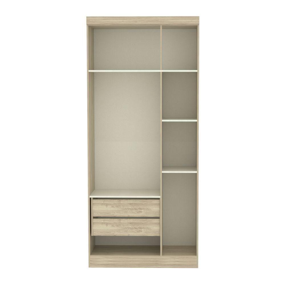 Guarda Roupa Modulado 3 Portas 2 Gavetas 192 Master Avelã Rústico/ártico Rústico - Eucamóveis - 3