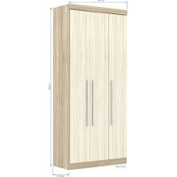 Guarda Roupa Modulado 3 Portas 2 Gavetas 192 Master Avelã Rústico/ártico Rústico - Eucamóveis - 2
