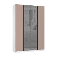 Guarda Roupa 4 Portas 159,2 Cm Prata Branco Ff Com Connect - 1