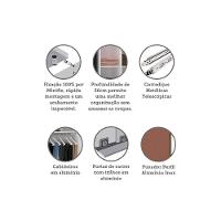 Guarda Roupa 2 Portas De Correr 159cm Branco Ff Com Gaia - 4