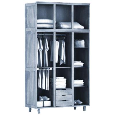 Guarda-roupa Grécia Solteiro Mel com Espelho 6 Portas