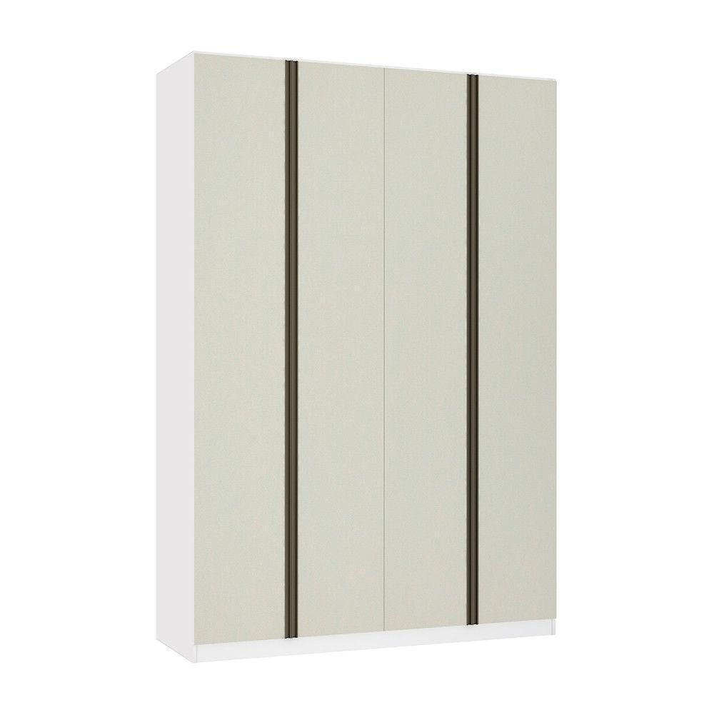Guarda Roupa 4 Portas 159,2 Cm Branco Ff Com Kashmir - 1