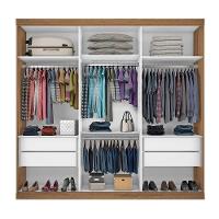 Guarda Roupa Casal 3 Portas De Correr E 3 Espelhos Evidence Minastex Freijó - 8