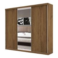 Guarda Roupa Casal 3 Portas De Correr E 3 Espelhos Evidence Minastex Freijó - 9