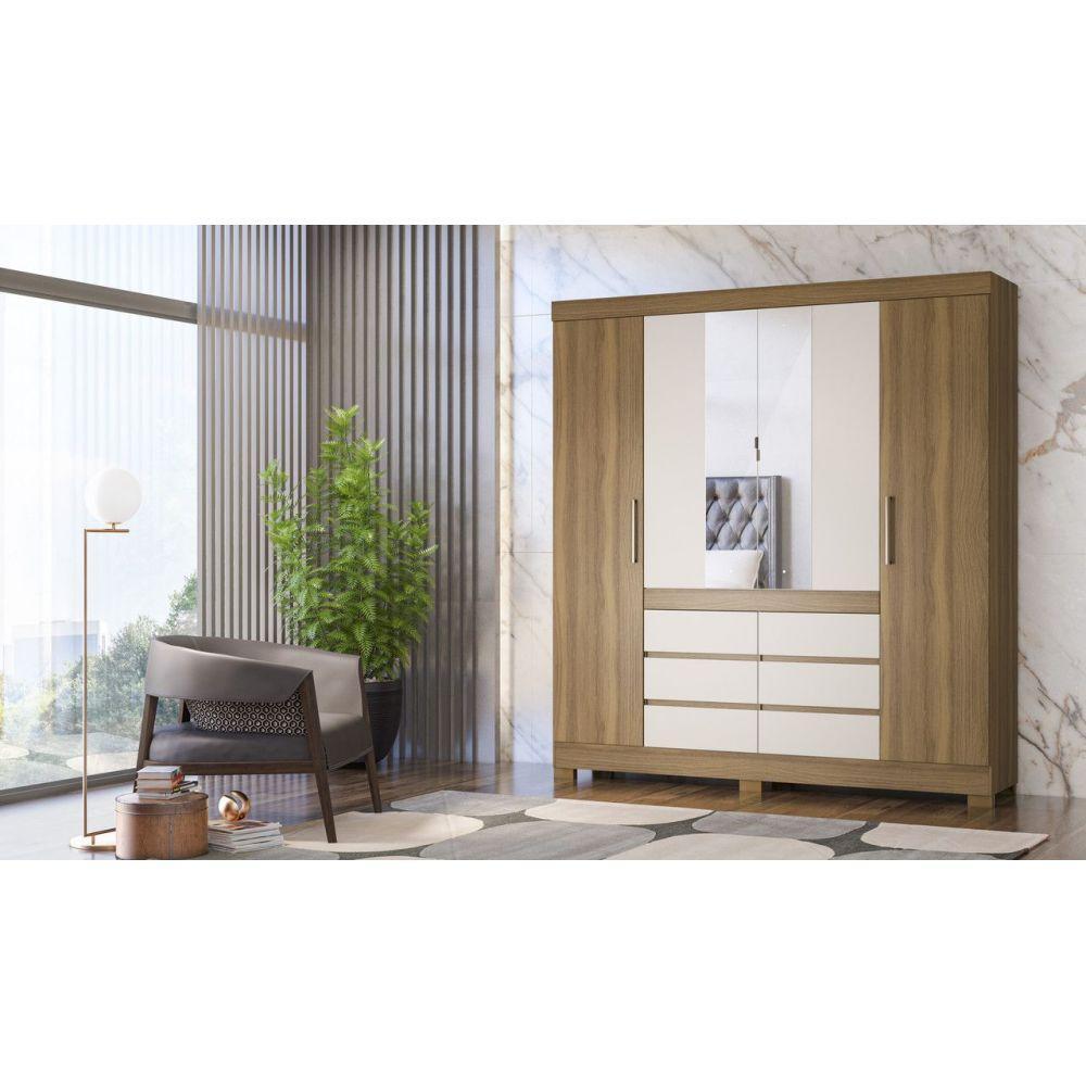 Guarda Roupa 4 Portas Cádis Amendola Off White - 1