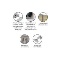 Guarda Roupa 2 Portas 80cm Branco Bronze - 3