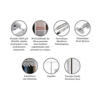 Guarda Roupa 4 Portas 159,2 Cm Branco Com Branco Mat - 5