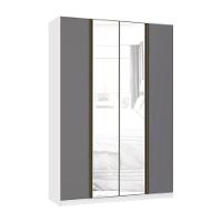 Guarda Roupa 4 Portas 159,2 Cm Branco Com Cinza Puro - 1