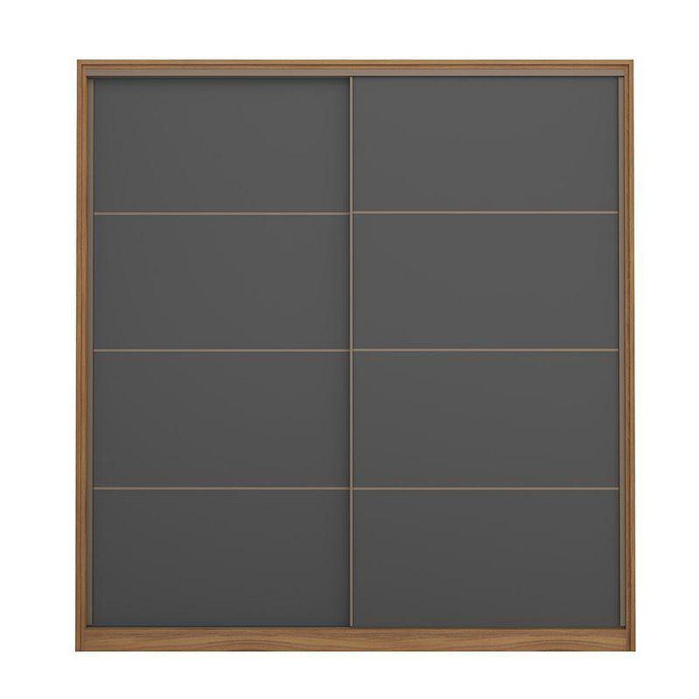 Guarda Roupa Belga 2 Portas 3 Gavetas Amendola Grafito - 4