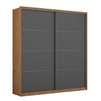 Guarda Roupa Belga 2 Portas 3 Gavetas Amendola Grafito - 1