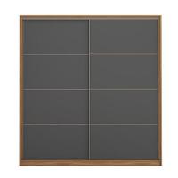 Guarda Roupa Belga 2 Portas 3 Gavetas Amendola Grafito - 4