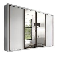 Guarda Roupa Casal Com 6 Espelhos 4 Portas Firenze Minastex Branco - 5