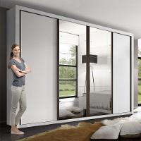 Guarda Roupa Casal Com 6 Espelhos 4 Portas Firenze Minastex Branco - 6