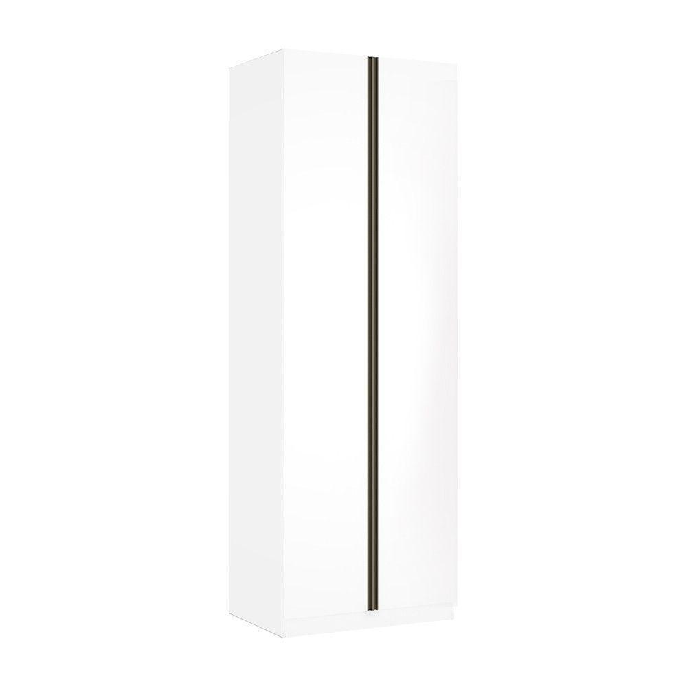 Guarda Roupa 2 Portas 80cm Branco Com Branco Mat - 1