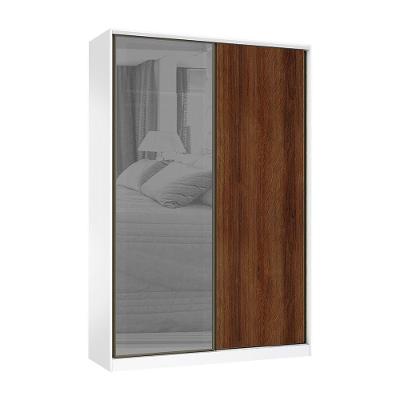 Guarda Roupa Guarda Roupa Prime Luciane 2 Portas de Correr 3 Gavetas Branco FF Nogueira