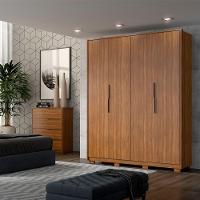 Guarda Roupa Casal Attore 4 Portas 3 Gavetas