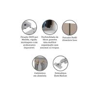 Guarda Roupa 2 Portas 2 Cabideiros 80cm Branco Com Connect - 5