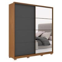 Guarda Roupa Casal Belga 2 Portas Deslizantes 1 Porta Em Espelho - 1