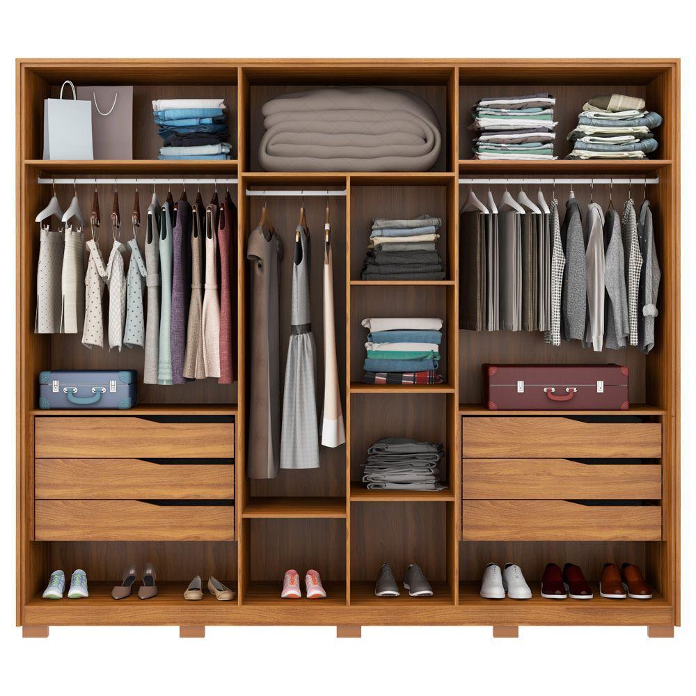 Guarda Roupa De Casal 6 Portas 2 Espelho Atrice - 2