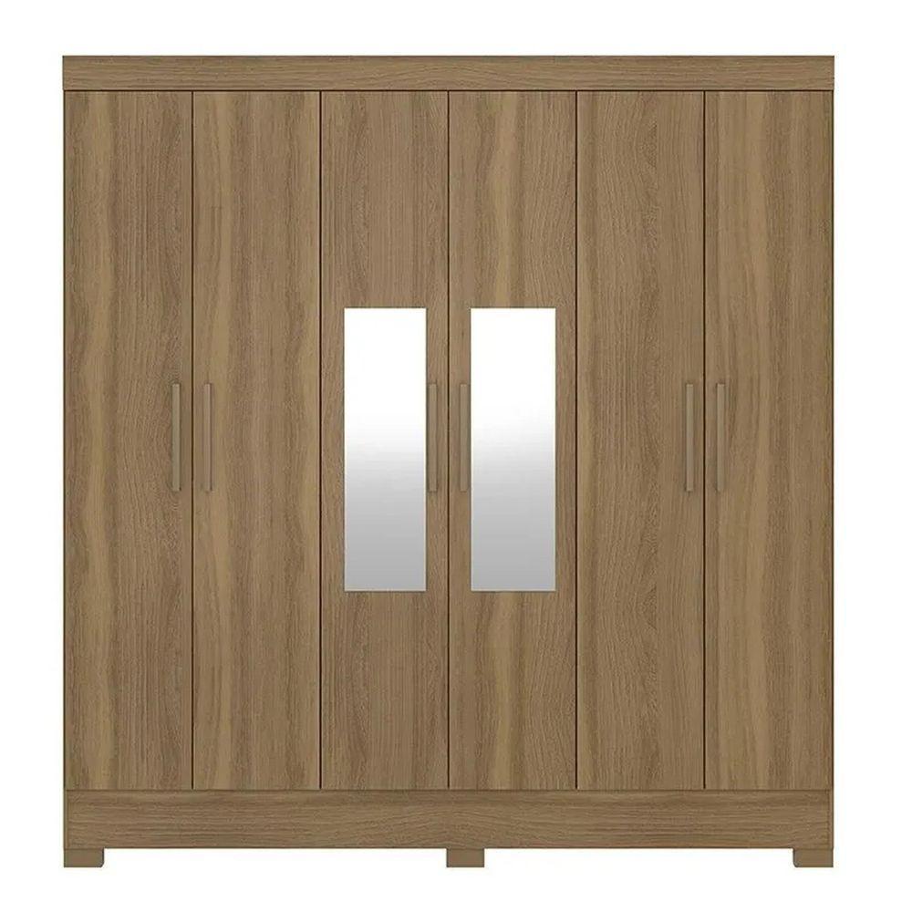Guarda Roupa 6 Portas com Espelho Prático Amendola Touch - 1