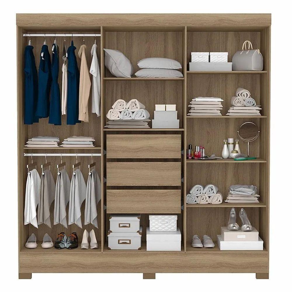 Guarda Roupa 6 Portas com Espelho Prático Amendola Touch - 2
