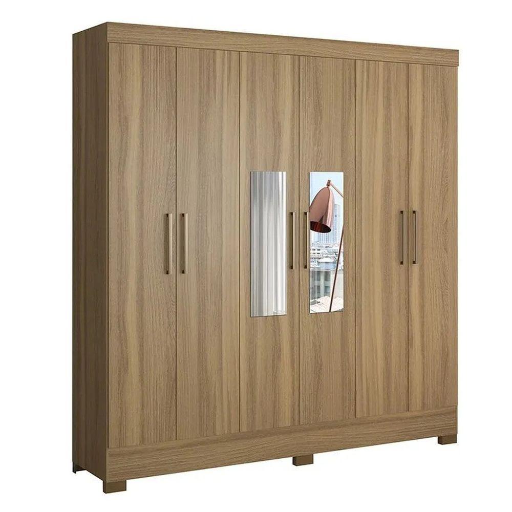 Guarda Roupa 6 Portas com Espelho Prático Amendola Touch - 4