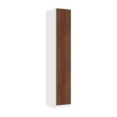 Guarda Roupa Modulado 1 Porta Prime Branco Ff Com Nogueira Dourado MDP