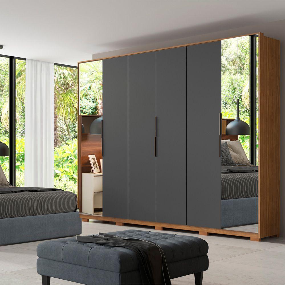 Guarda Roupa De Casal 6 Portas 2 Espelho Atrice - 3