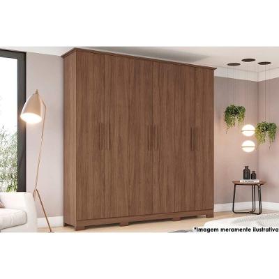 Guarda Roupa 6 Portas  e 3 Gavetas Cover Castanho - Henn